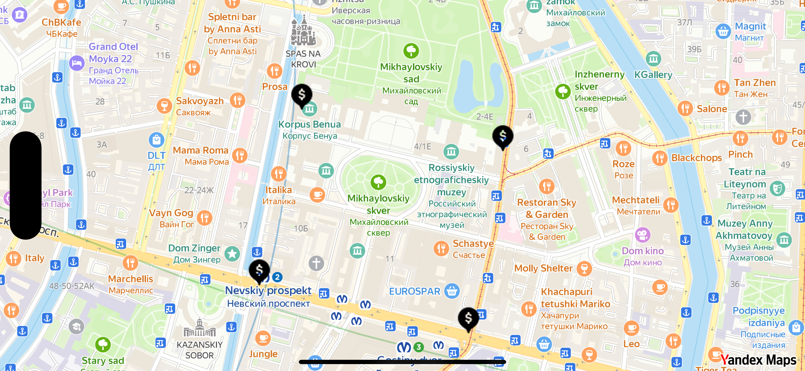 Map with placemark collection