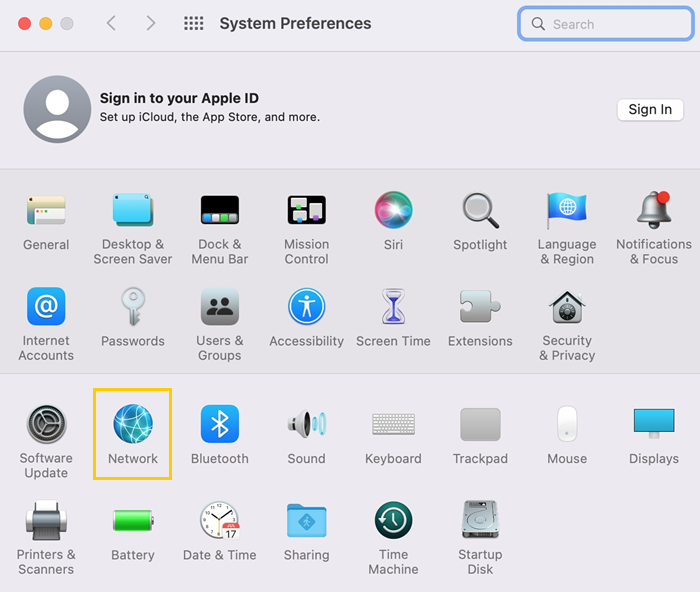 macOS - Settings | Yandex DNS